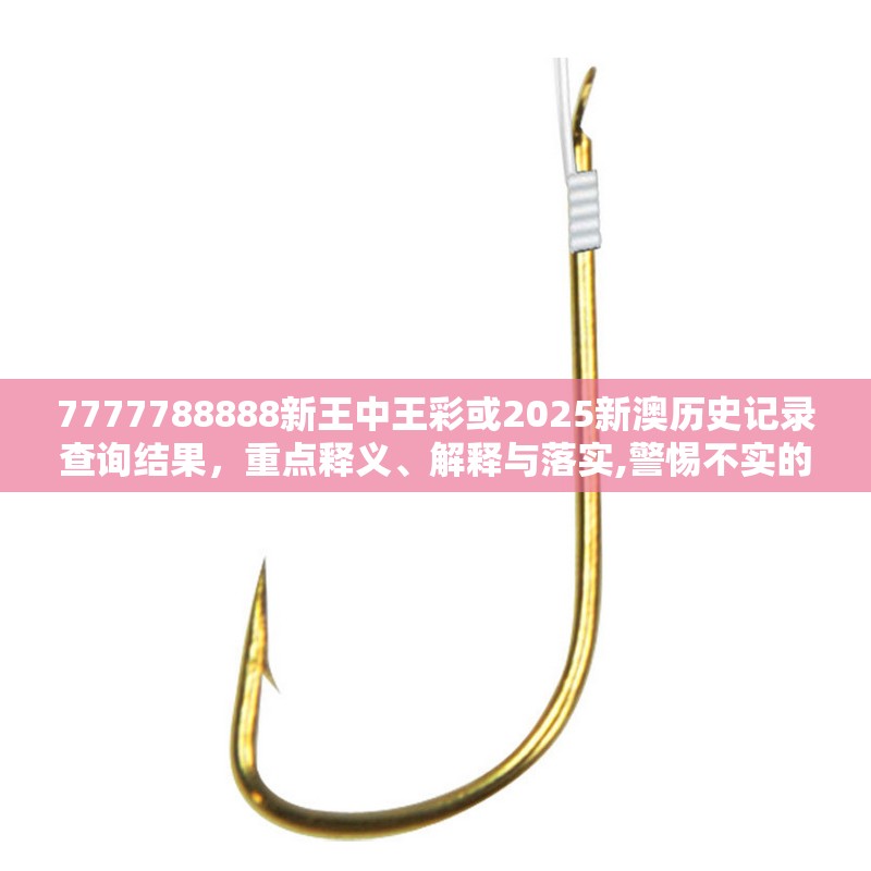 7777788888新王中王彩或2025新澳历史记录查询结果，重点释义、解释与落实,警惕不实的钓鱼钩
