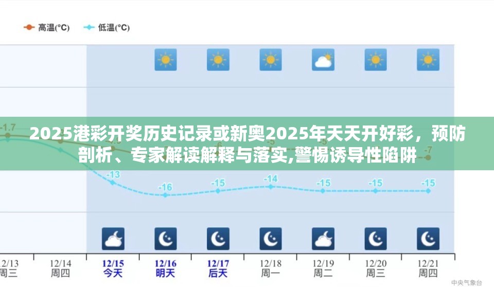 2025港彩开奖历史记录或新奥2025年天天开好彩，预防剖析、专家解读解释与落实,警惕诱导性陷阱